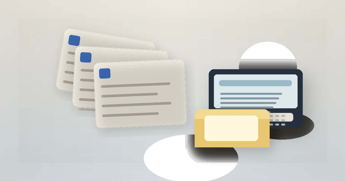 Original editorial still life related to Document Recovery Checklist: What to Try First: a laptop desk with recovery documents and candidate copies.