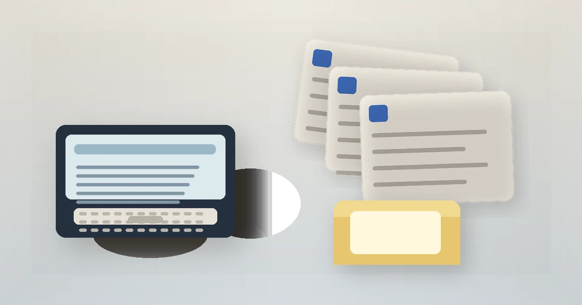 Original editorial still life related to How to Recover an Unsaved Notepad File in Windows 11: a laptop desk with recovery documents and candidate copies.